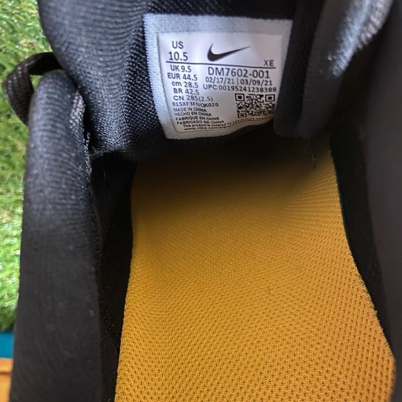 Nike Air Zoom Pegasus 38 BRS Black Yellow Running Shoes Men\'s Sz 10.5 DM7602-001